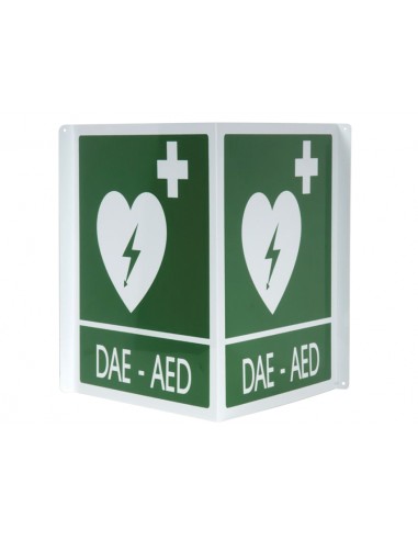 GIMA AED tvöfalt álskilti 34x36cm