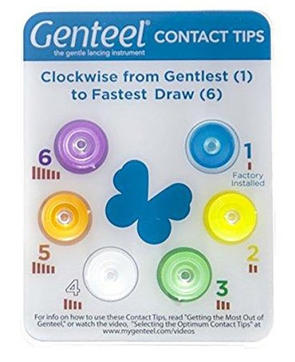 [GT-CT-RAINBOW] Genteel Contact Tips - Rainbow (6 Pack)