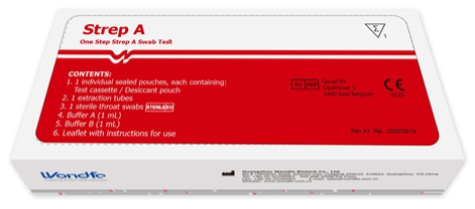 [WONDFO-W39-CH] Strep A Swab Test Heimapróf